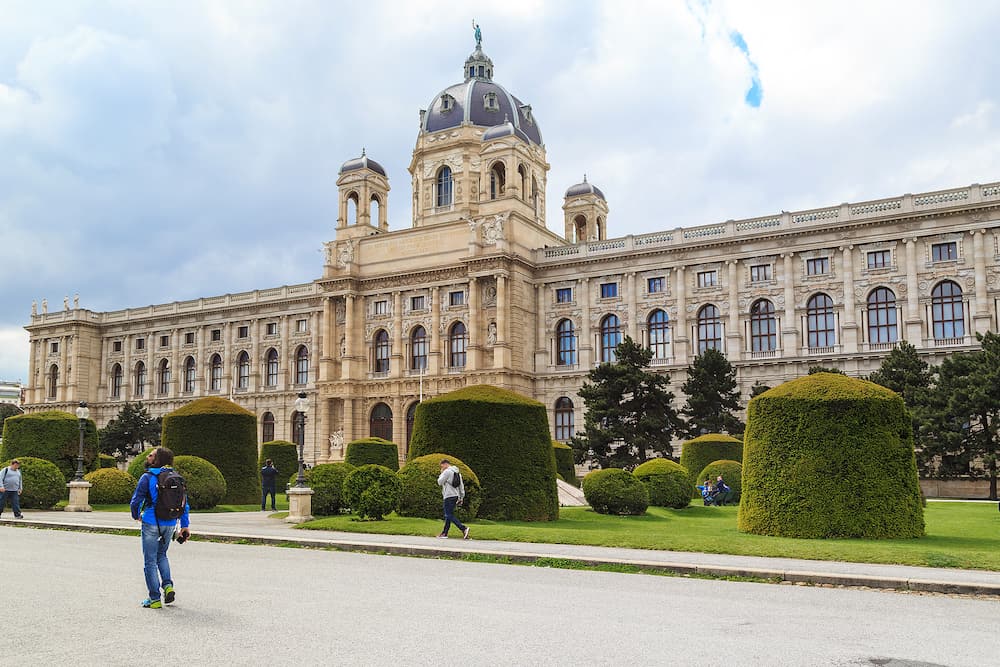 VIENNA, AUSTRIA -  This is a neo-Renaissance building of the Natural History Museum in the square of Empress Maria Theresa.