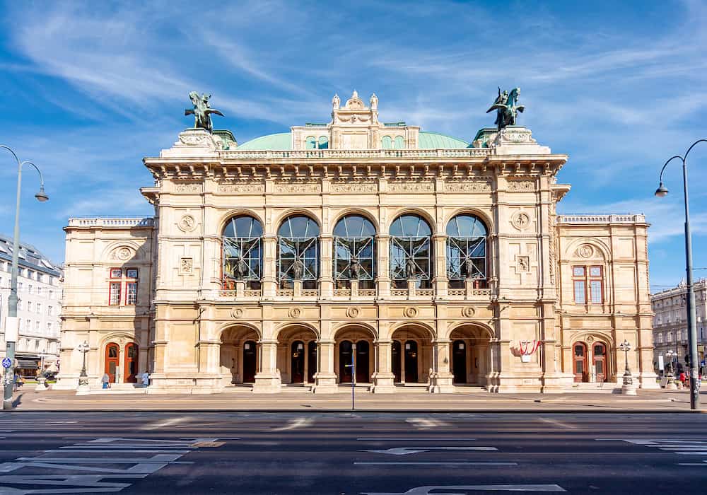 Vienna State Opera house in Austria in summer