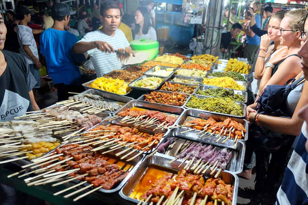 Gili Trawangan Indonesia - Street food stall at Trawangan Night Market