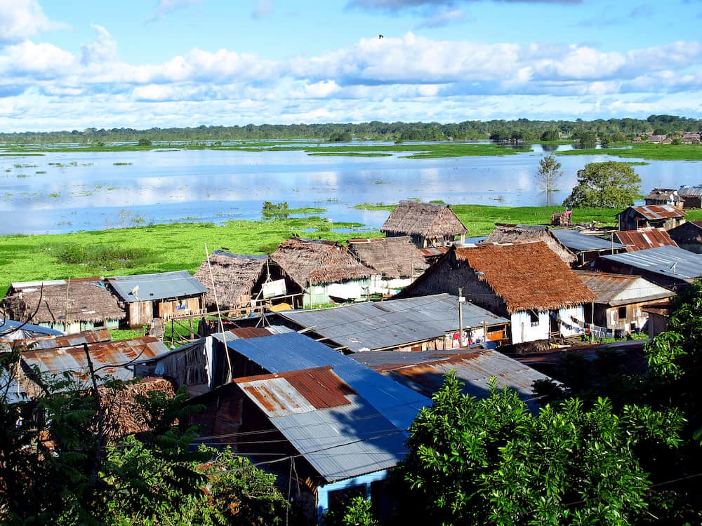 The view on amazon river in Iquitos, Peru