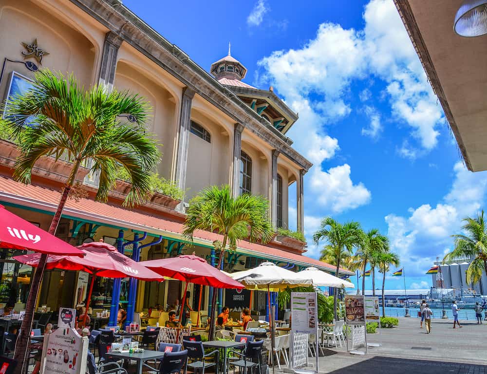 Port Louis, Mauritius - Cityscape of Port Louis Dowtown on Mauritius Island. Port Louis is the smallest district and certainly the warmest town of Mauritius.