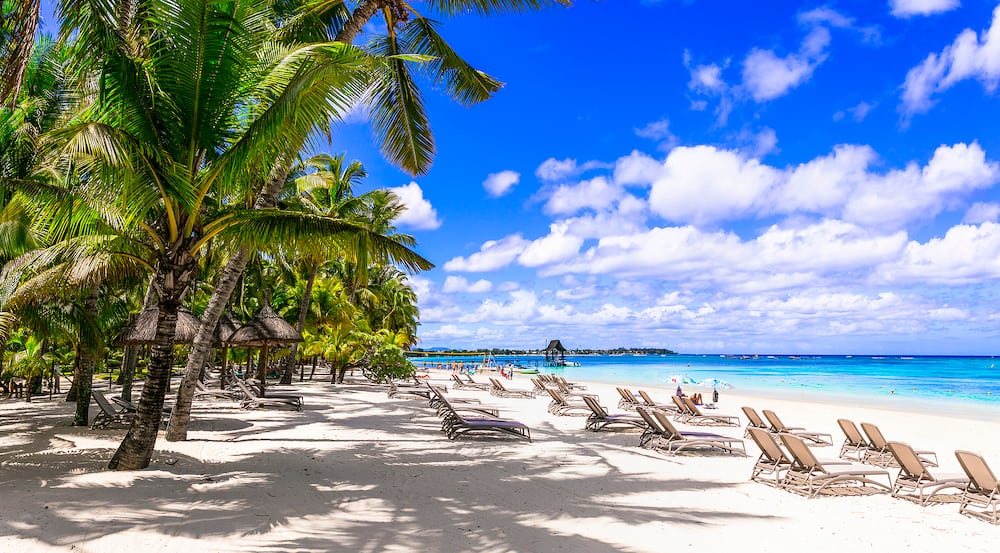best beaches and tropical holidays of Mauritius island. Trou aux biches.
