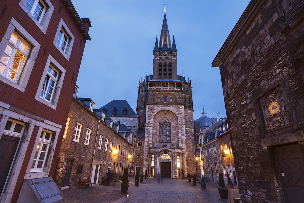 Aachen Cathedral in Aachen. Aachen, North Rhine-Westphalia, Germany.