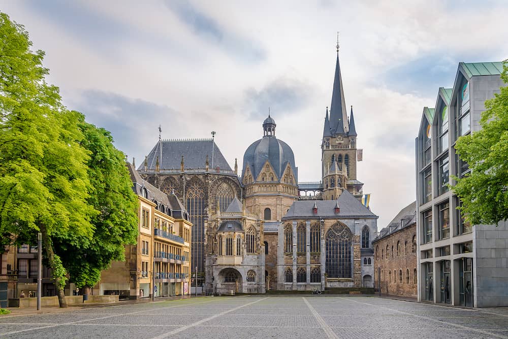 View at the Cathedral of Aachen in Germany