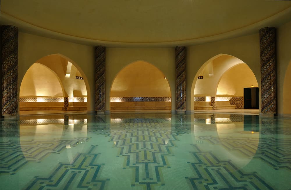Inside of a traditional Hammam in Morocco Africa