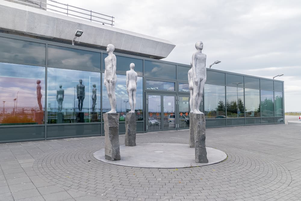 Keflavik, Iceland - Directions (Attir) is a sculptural installation by Steinunn Thorarinsdottir.