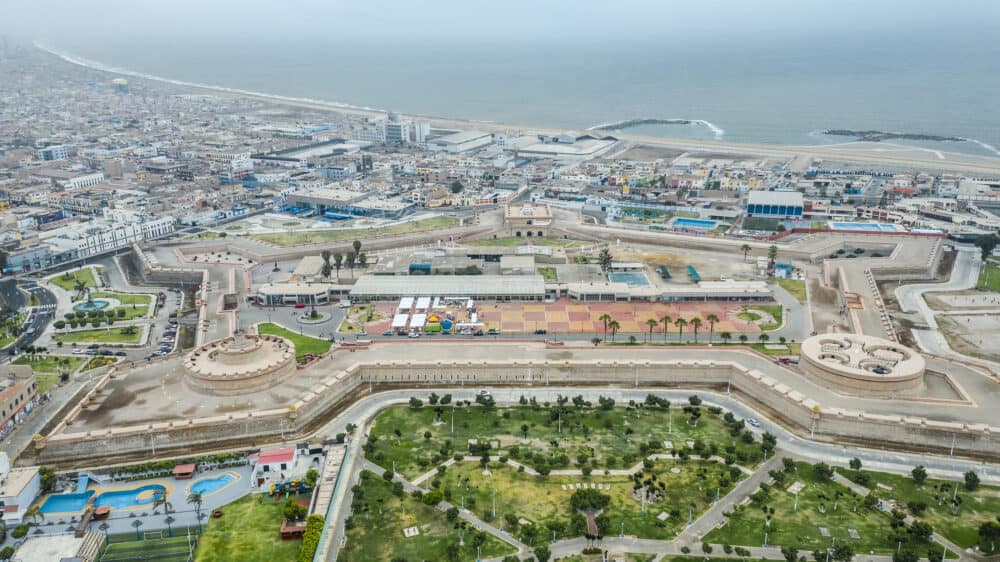 Lima, Peru - Real Felipe Fortress in the port of Callao