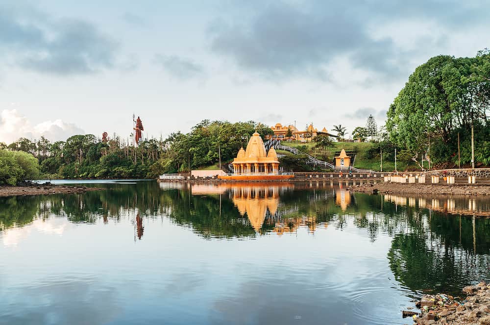 Grand Bassin Temple (Ganga Talao) - sacred place for pilligrimage og hindu people in the district of Savanne, Mauritius.