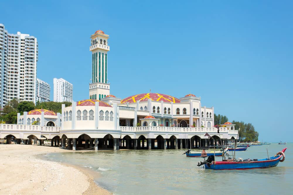 Floating mosque of Tanjung Bungah in Penang, Malaysia, Asia