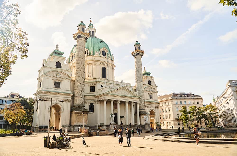 Austria, Vienna -  View of the Karlskirche church in Vienna