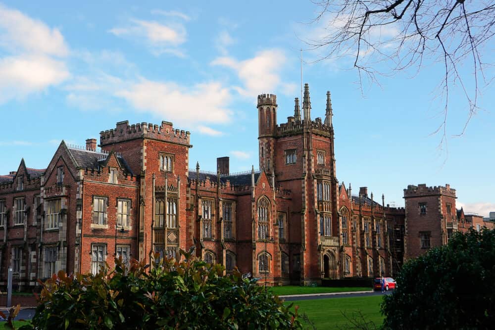 Belfast, United Kingdom - The Queens's University Belfast (United Kingdom) in sunny day