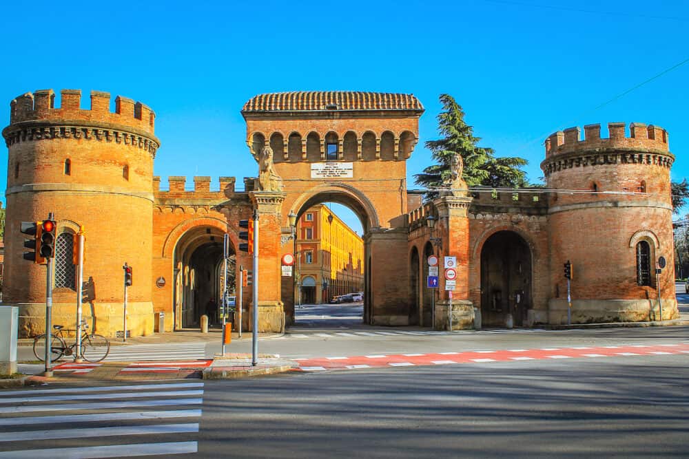 Porta Saragozza built in the XIII century in Bologna.