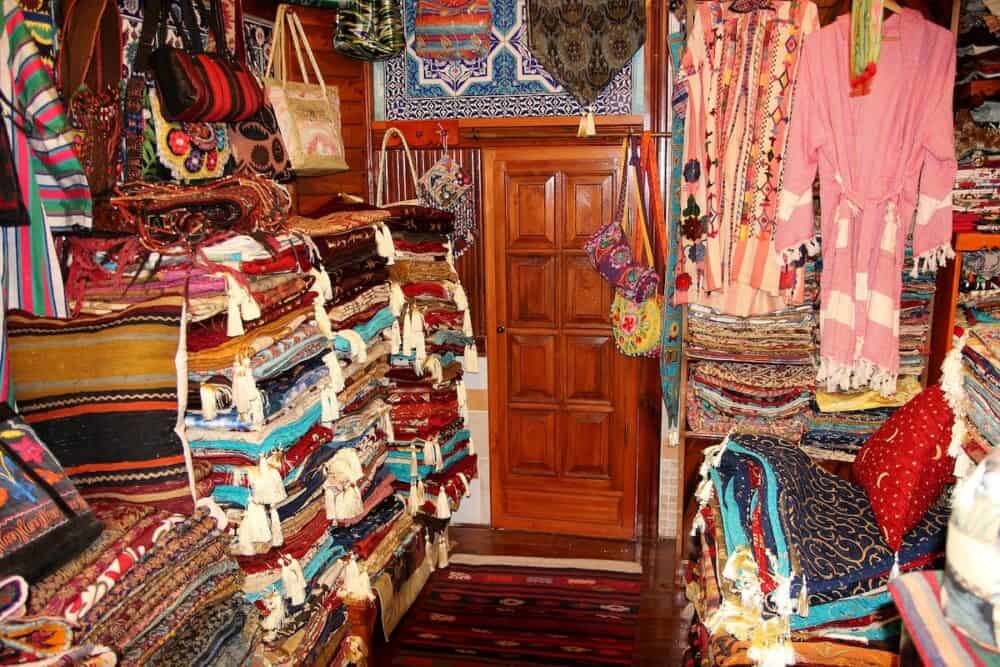 FETHIYE, TURKEY. A traditional Turkish carpet shop in fethiye, turkey, 