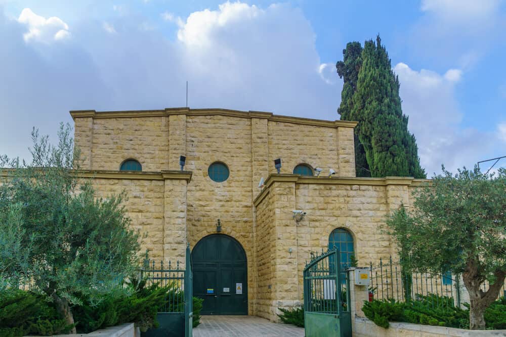 Jerusalem, Israel -  View of the facade of the historic building of the first power station of Jerusalem, built 1928. The German Colony, Jerusalem, Israel