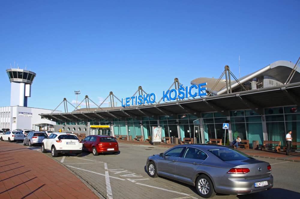 KOSICE, SLOVAKIA - Terminal 1 of Kosice International Airport. It is the second largest international airport in Slovakia