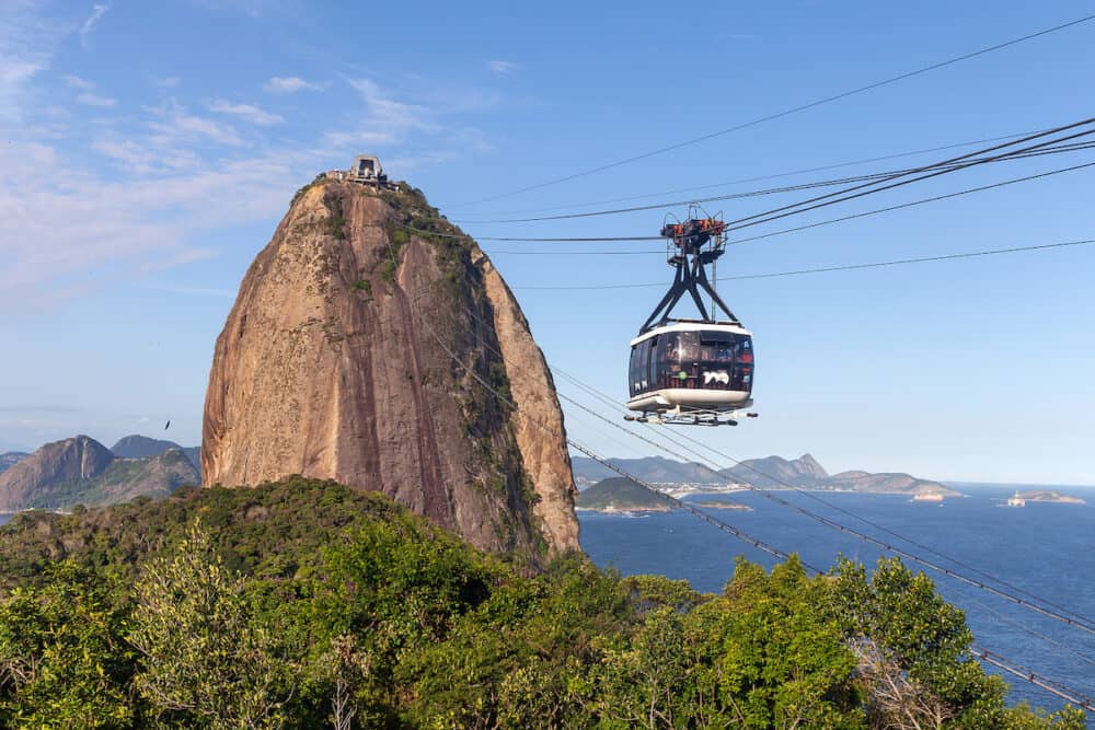 Rio de Janeiro, Brazil - Sugar Loaf mountain in Rio de Janeiro, Brazil, view from the top