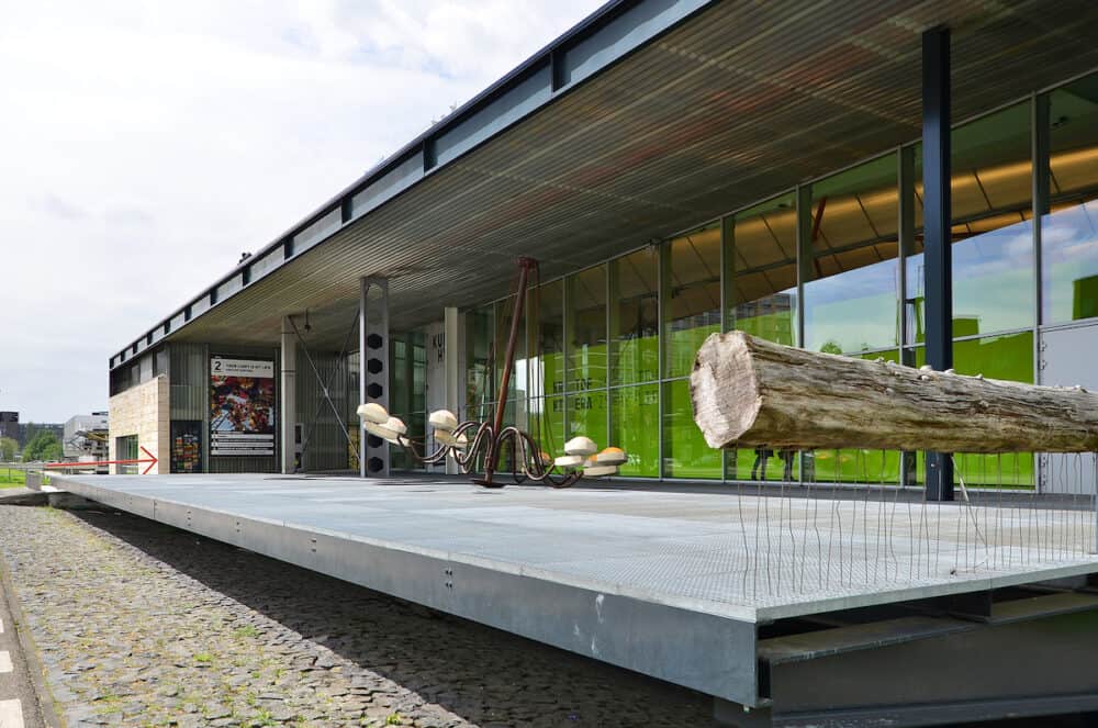 Rotterdam Netherlands - The Kunsthal museum in Museumpark Rotterdam on May 9 2015. The building was designed by the Dutch architect Rem Koolhaas.