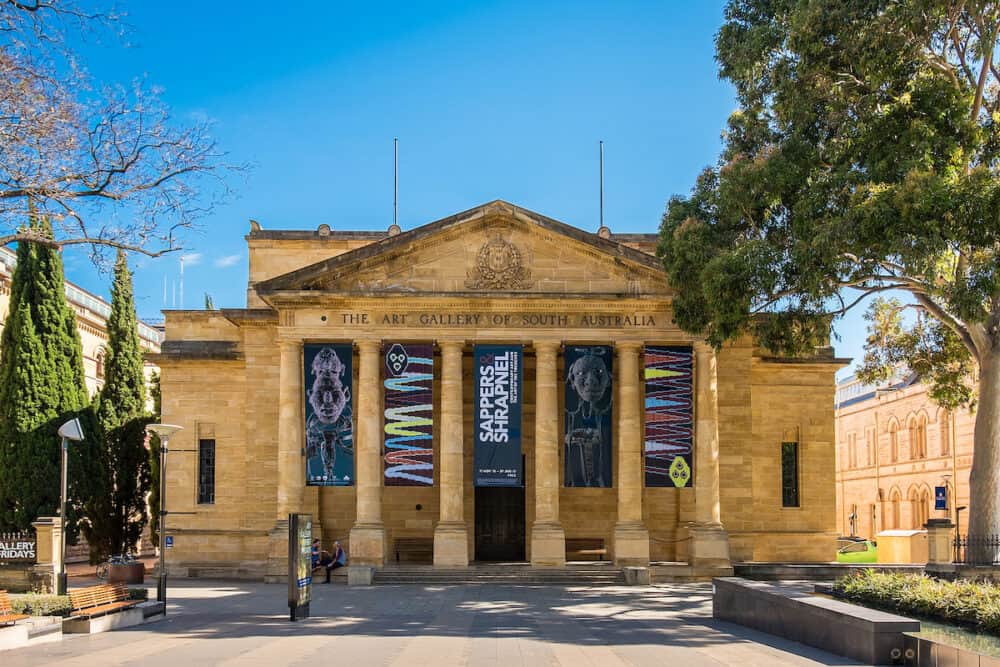 Adelaide Australia - The Art Gallery of South Australia located on North Terrace in Adelaide CBD on a day