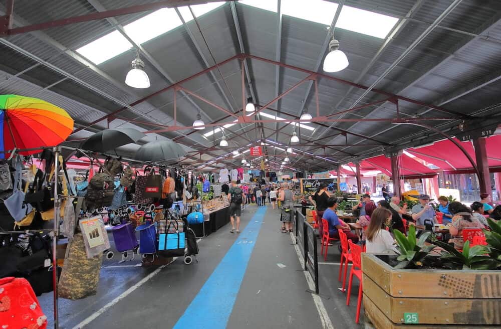 MELBOURNE AUSTRALIA - Unidentified people visit Queen Victoria market in Melbourne Australia