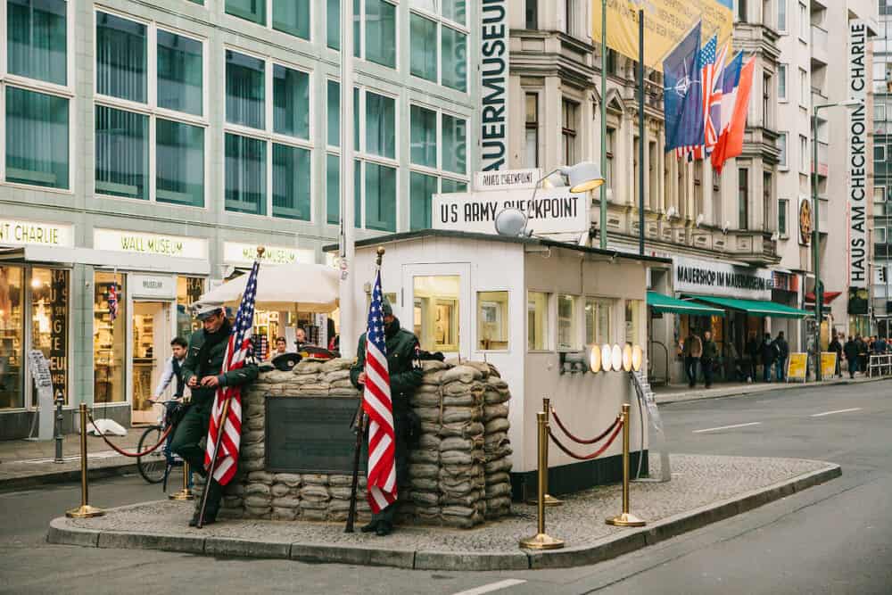  Checkpoint Charlie - frontier checkpoint on Friedrichstrasse in Berlin