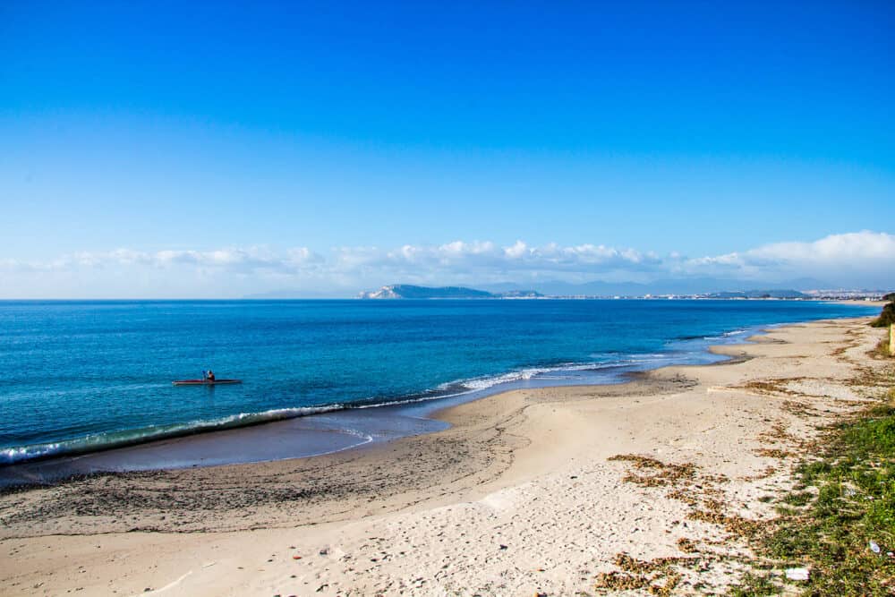 Quartu: panoramic view of Poetto beach in Red Margine - Sardinia
