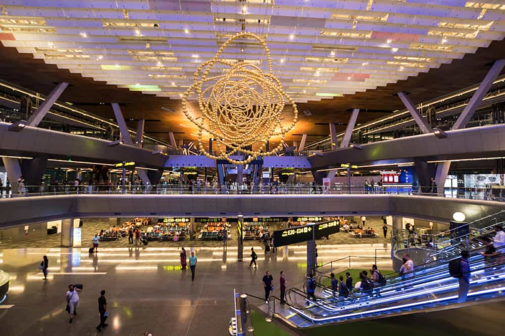 DOHA, QATAR - Hamad International Airport opened in 2014 as the new international airport in Doha. It is the hub for national carrier Qatar Airways