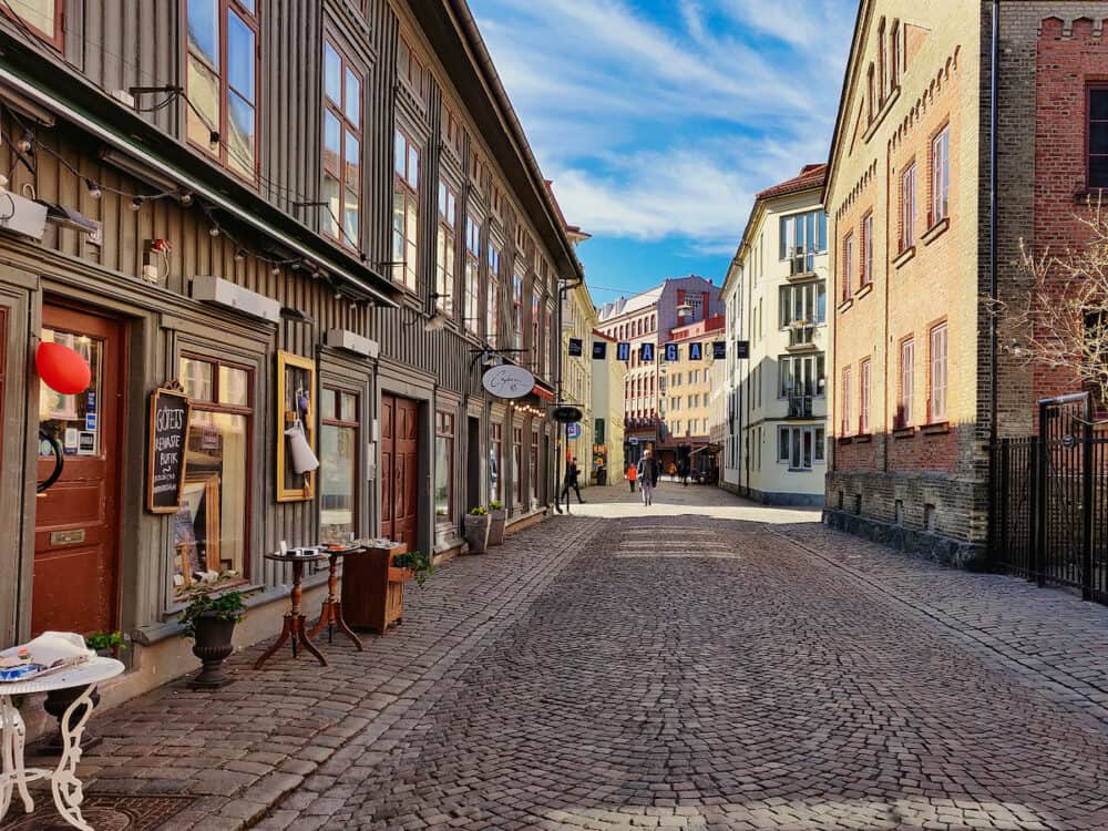 Gothenburg, Sweden- Haga Charming Shopping Pedestrian Street