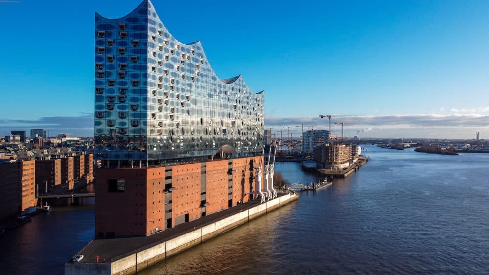 Famous Hamburg Concert Hall Elbphilharmonie in the harbour - travel photography