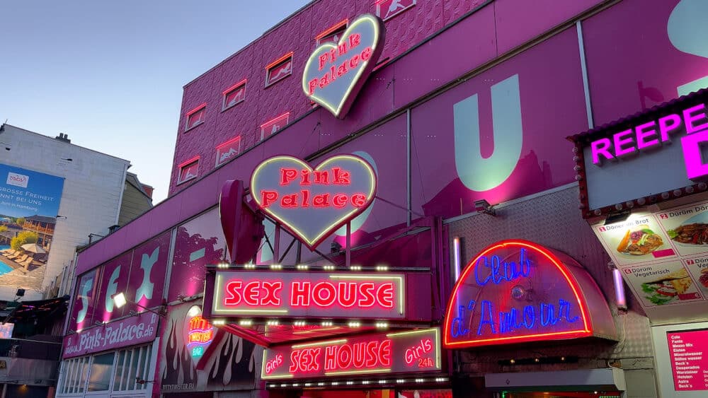 Sex House at Hamburg Reeperbahn Entertainment and red light district - CITY OF HAMBURG, GERMANY