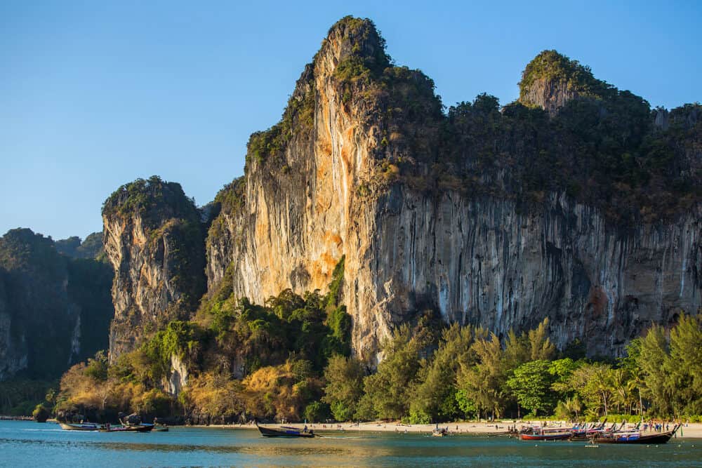 Cliff at the Railay peninsula in Krabi, Thailand