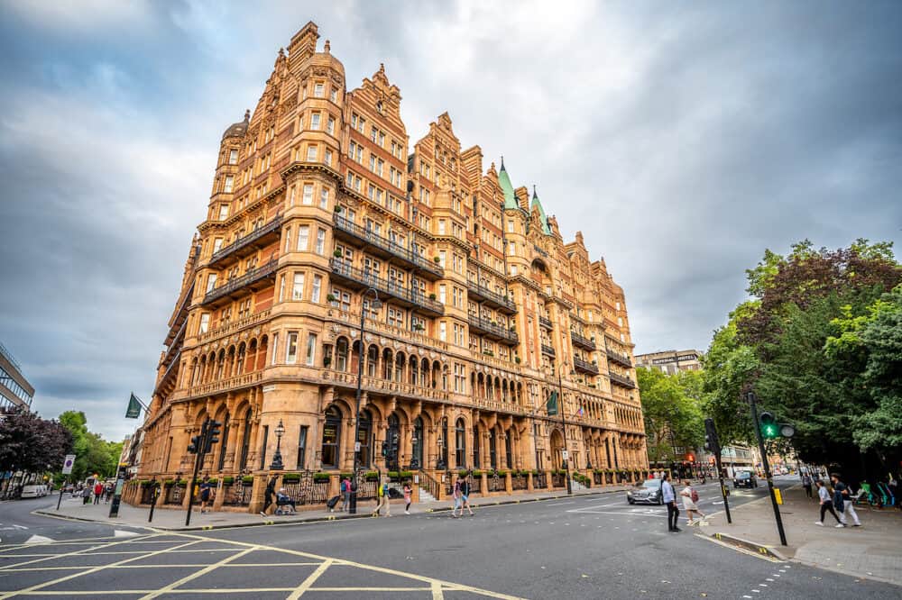 London, UK -Facade of the beautiful Kimpton hotel in the heart of London.
