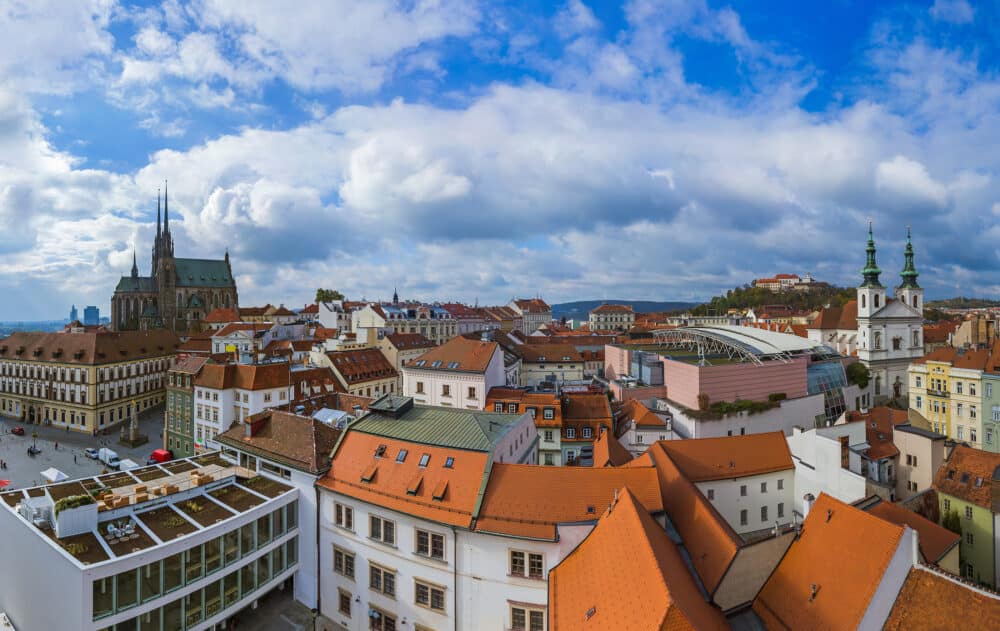 Brno cityscape in Czech Republic - travel and architecture background
