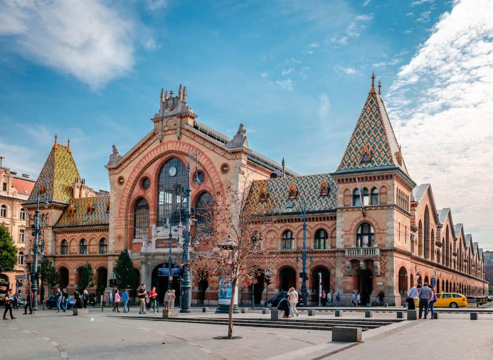 Budapest, Hungary - The Great Market Hall or Central Market Hall, at the end of the famous pedestrian shopping street Váci utca. It is the largest and oldest indoor market in Budapest.