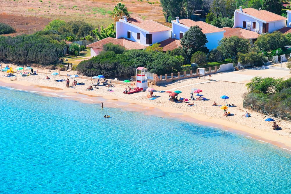 Chia beach at the Mediterranean Sea, Sardinia, Italy