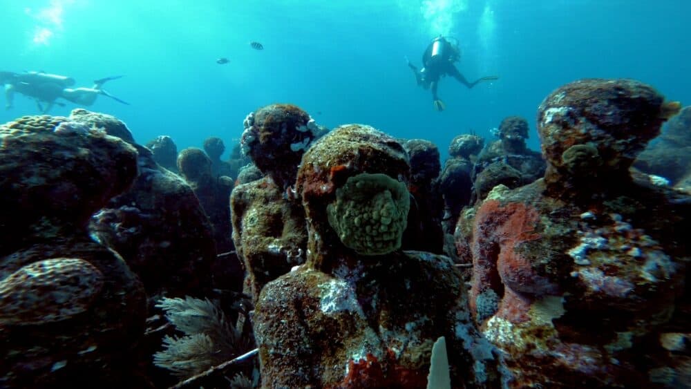 Beautiful MUSA reef sculpture in Cancun, Mexico