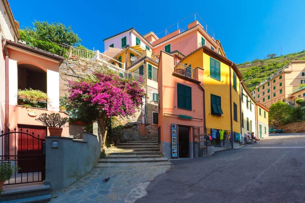 Picturesque view of colorful houses in Manarola fishing village in Five lands, Cinque Terre National Park, Liguria, Italy.