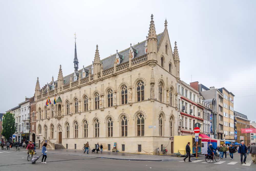 KOTRIJK,BELGIUM  - View at the building of Old Town hall in Kotrijk. Kortrijk is the largest city in southern West Flanders.