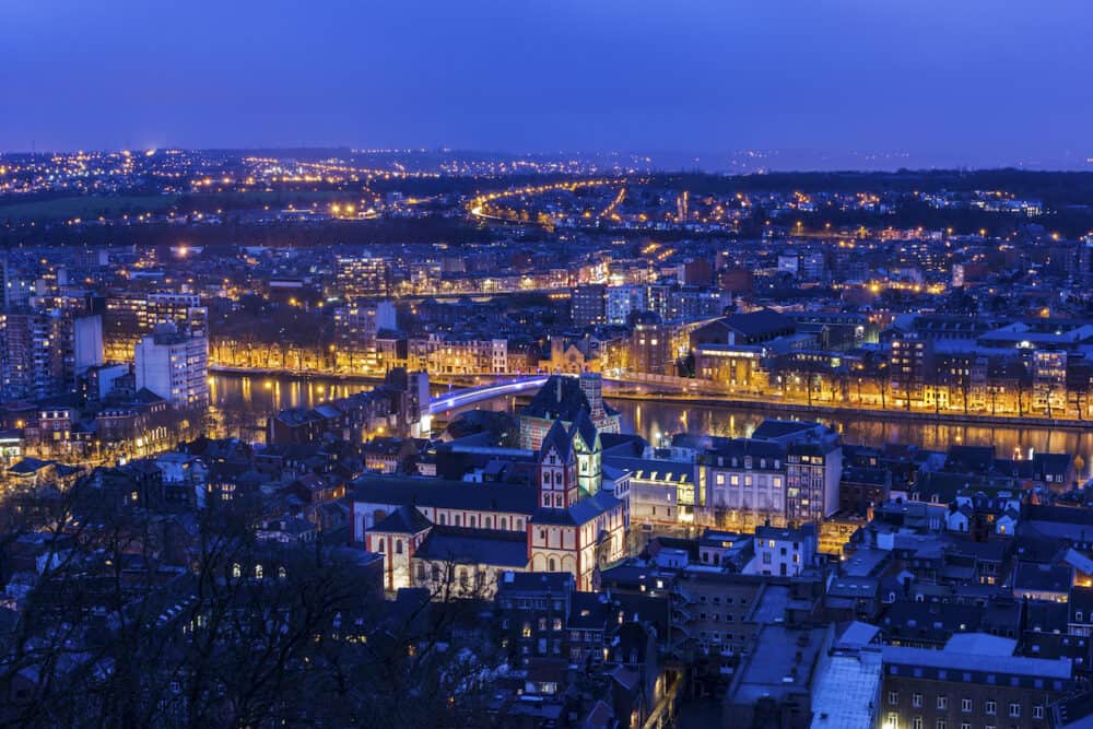 Panorama of the city of Liege in Belgium