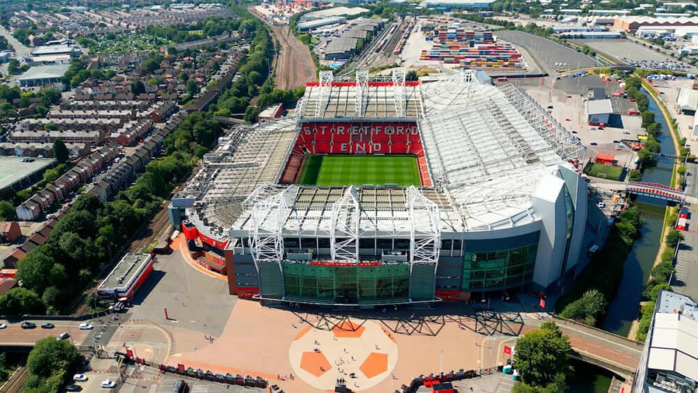 Old Trafford soccer football stadium of Manchester United - MANCHESTER, UNITED KINGDOM 