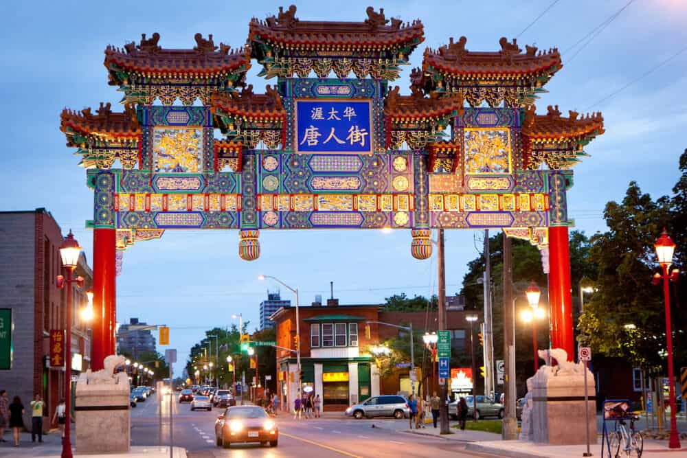 A royal imperial arch was unveiled in Ottawa's Chinatown. The arch since became one of the attraction for tourists.