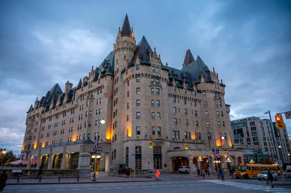 Ottawa, Ontario - Exterior of the landmark hotel  -  Chateau Laurier in Ottawa.