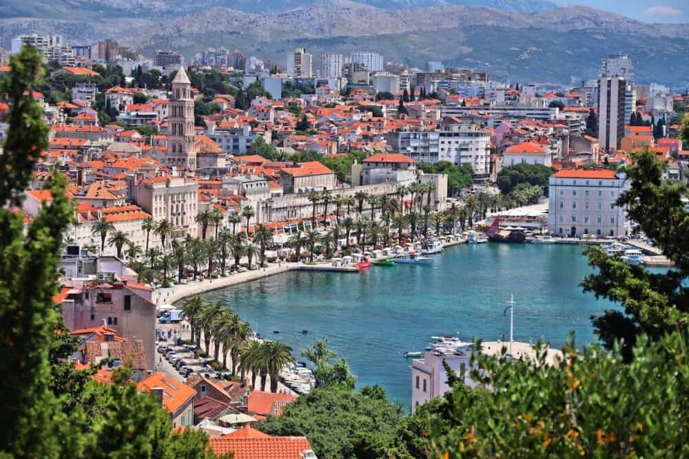Split, Croatia. Landmarks of Croatia. UNESCO World Heritage Site landmark.