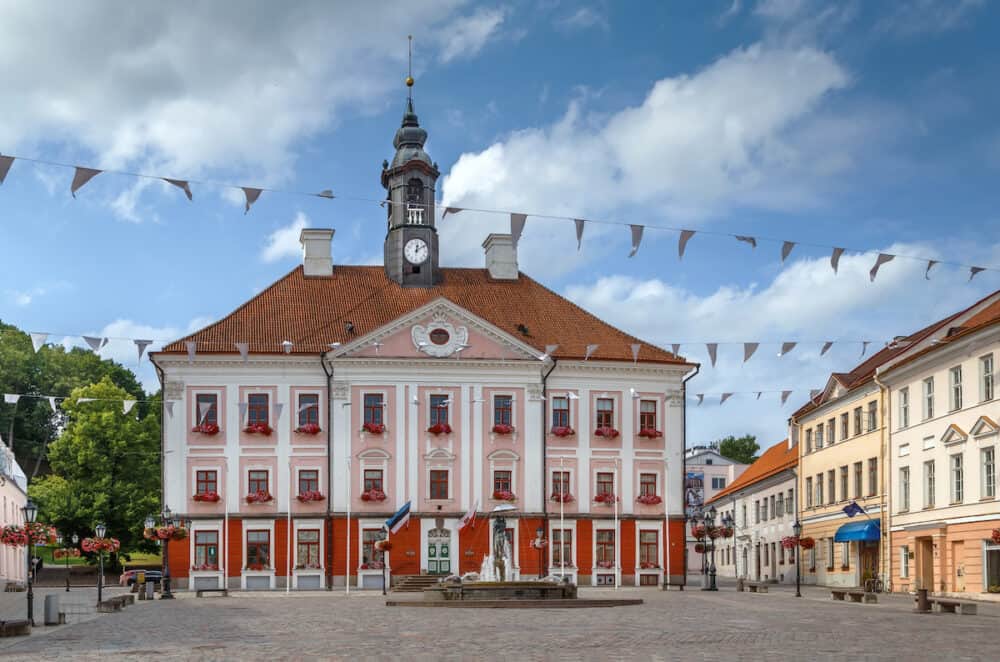 Tartu Town Hall is the seat of the city government of Tartu, Estonia. It is located on Town hall square, in the city centre.