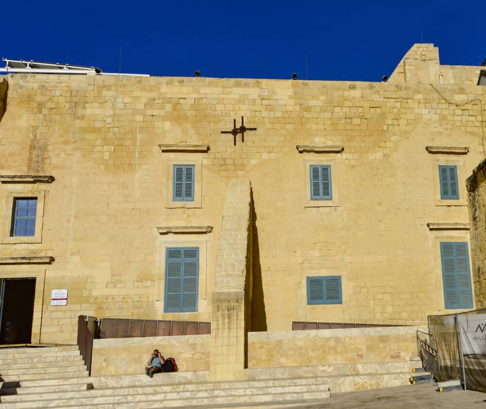 Valletta, Malta -  Exterior of Malta Museum of Fine Arts in a sunny day.