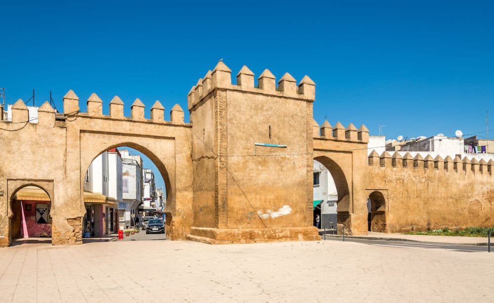 SALE,MOROCCO  - View at the Gate to Sale Town. Sale is a city in north-western Morocco on the right bank of the Bou Regreg river opposite the national capital Rabat.