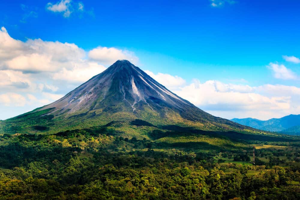 Arenal is an active volcano near La Fortuna Costa Rica