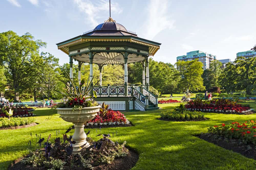 The Halifax Public Gardens are Victorian era public gardens formally established in 1867, the year of Canadian Confederation.