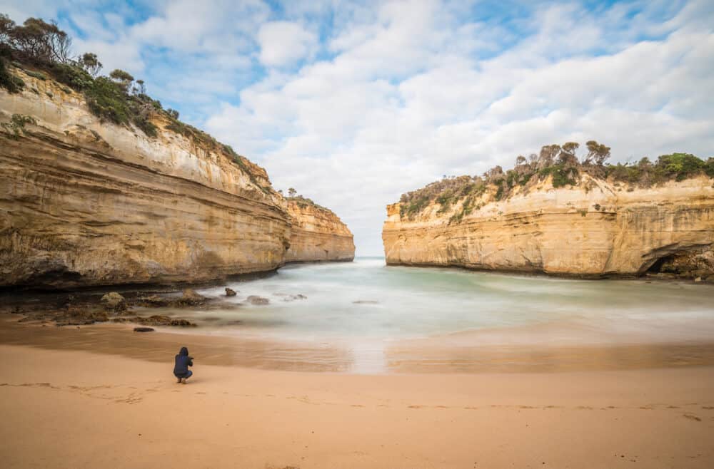 Loch Ard Gorge one of the most tourist attraction place along the way of Great Ocean Road, Victoria, Australia.