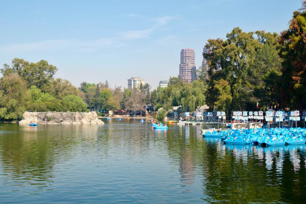 Lake at Chapultepec Park in Mexico City