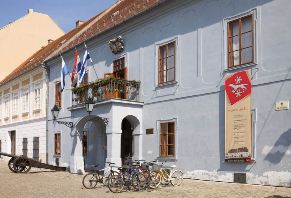The Museum of Slavonia in Osijek city in Croatia. The museum was established in 1877. Since 1946, it is located in the City Magistracy building, constructed in 1702.